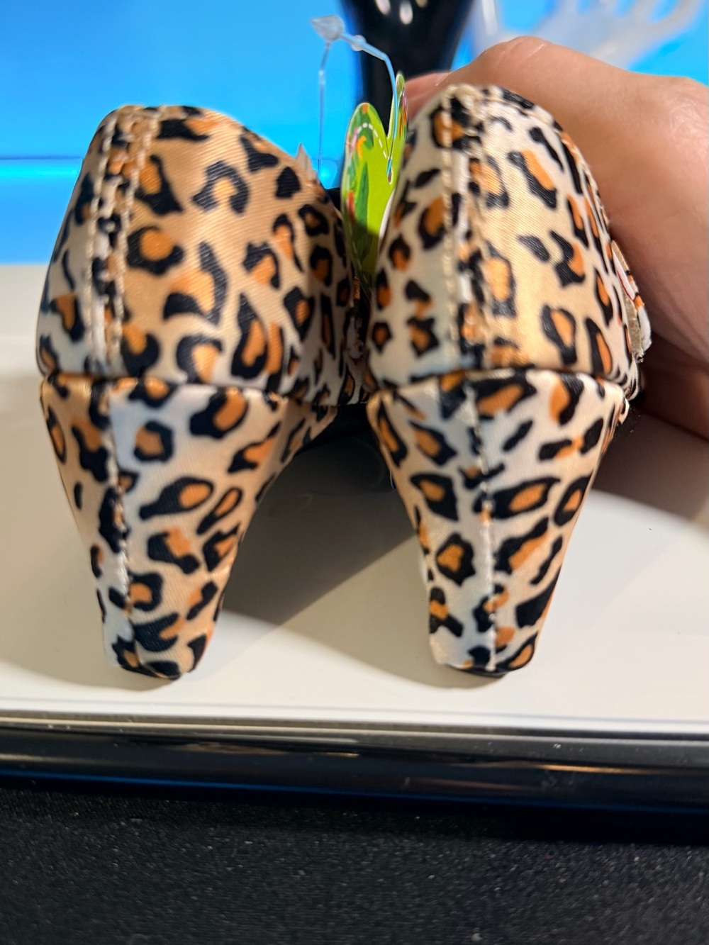 Stylish Leopard Print Baby Infant Soft Mary Jane Heeled Crib Shoes Bow Sz 2.5 US - Picture 4 of 6